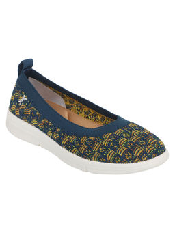 Carlton London - Women Navy Blue Woven Ballerinas