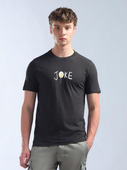 Flying Machine - Men Grey Typography Regular Fit T-shirt