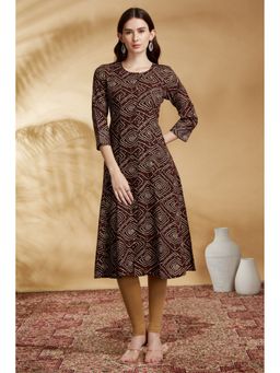 Cotton Culture - Argyle Printed Straight Purple Kurta