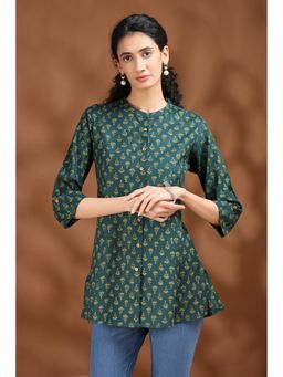 Cotton Culture - Printed Cotton Green Tunic