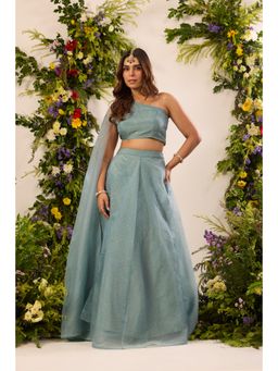 Alaya by Stage3 - Mastaani Stitched Blue Lehenga With Blouse