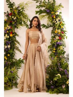 Alaya by Stage3 - Mastaani Champagne Stitched Beige Lehenga With Blouse And Dupatta