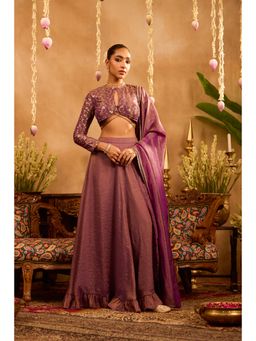 Alaya by Stage3 - Mastaani Embroidered Stitched Purple Lehenga With Blouse And Dupatta