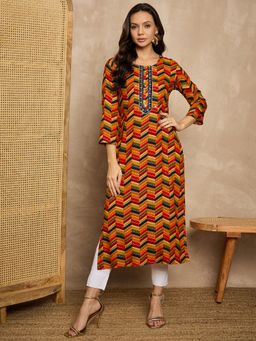 CHETI - Women Straight Printed Multicolor Kurti
