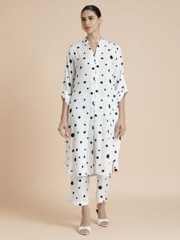 Black & Blah Blah - Geometric Printed A-Line Co-Ord Set