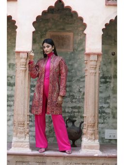 Dusala India - Handwoven Pashmina Vintage Full Jacket With Paisley Design