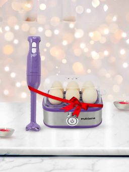 Fumato - Hand blender Purple & Egg Boiler Purple