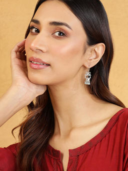 Fabindia - Blue Silver Jhumka Earrings