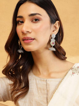 Fabindia - Pink Metal Jhumka Earrings