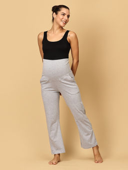 The Mom Store - Grey Comfy Maternity Trackpant