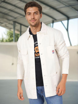 Wrangler - Men's Solid White Relaxed Fit Jacket