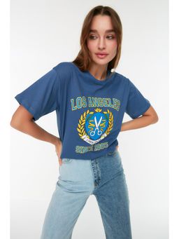 Trendyol - Women's Comfortable Blue T-shirts