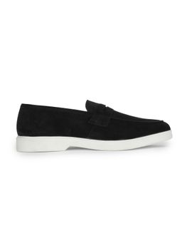 Rockport - Men Venture Walk Suede Leather Casual Black Loafers