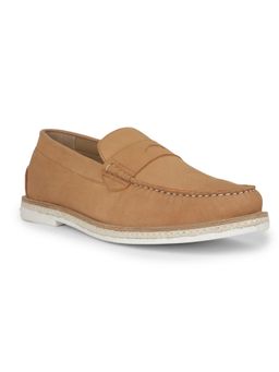 Rockport - Men Stepedge Nubuck Leather Casual Tan Loafers
