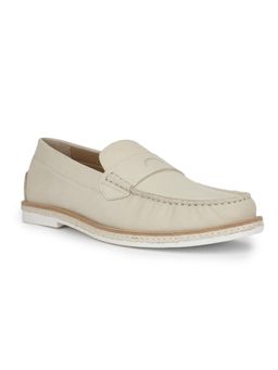 Rockport - Men Stepedge Nubuck Leather Casual Off White Loafers