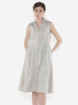 RAREISM - Multi-Color Bujum A-Line Midi Dress