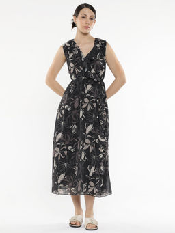 RAREISM - Black Licia Primary A-Line Midi Dress