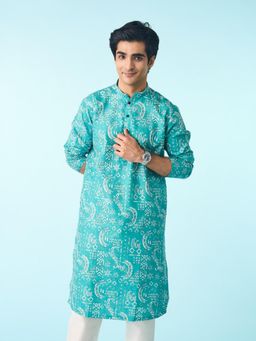Diwas by Manyavar - Turquoise Regal Kurta