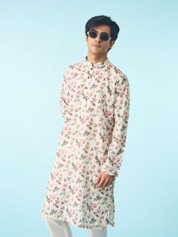 Diwas by Manyavar - Cream Odyssey Of Grace Kurta