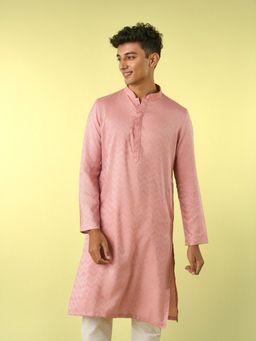 Diwas by Manyavar - Peach Radiance Kurta