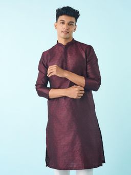Diwas by Manyavar - Regal Wine Elegant Festivity Kurta