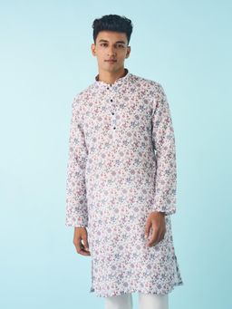 Diwas by Manyavar - White Elegance Kurta