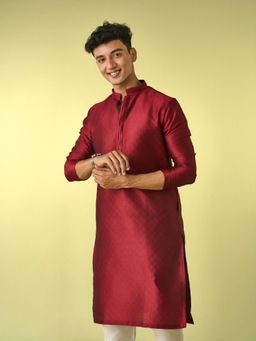 Diwas by Manyavar - Red Majesty Kurta