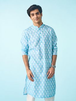 Diwas by Manyavar - Sapphire Sky Blue Delight Kurta
