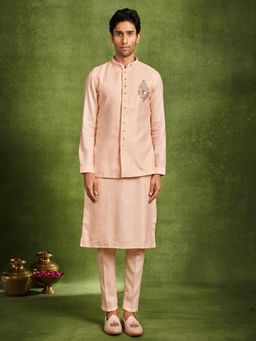 Twamev - Twilight Peach Kurta with Pant and Jacket