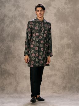 Twamev - Elegant Dark Grey Kurta with Pant