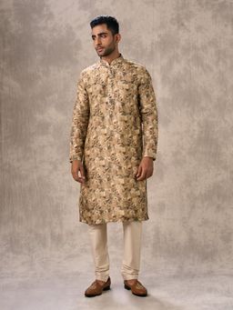 Twamev - Beige Magic Kurta with Churidar