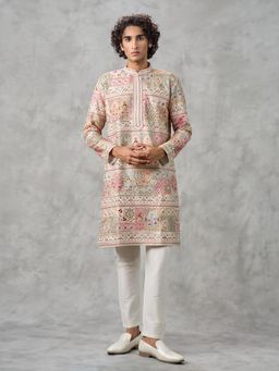 Twamev - Multi-Color Georgette Elegance Kurta with Pyjama