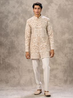 Twamev - Fawn Festive Twirl Kurta with Pant