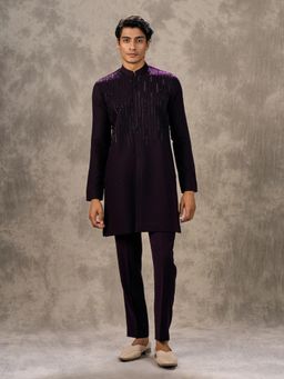 Twamev - Wine Elegance Kurta with Pant