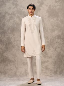 Twamev - Cream Hue Elegance Kurta with Pant