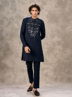 Twamev - Stunning Navy Blue Kurta with Pant