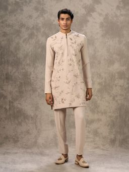 Twamev - Beige Elegance Kurta with Pant