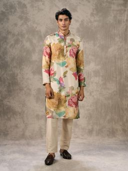 Twamev - Elegant Cream Kurta with Pant