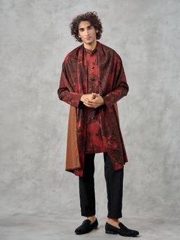 Twamev - Radiant Rust Kurta with Pant with Dupatta