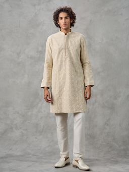 Twamev - Regal Beige Kurta with Pyjama
