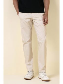 Allen Solly - Men Beige Solid Casual Trousers