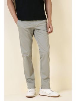 Allen Solly - Men Grey Solid Casual Trousers