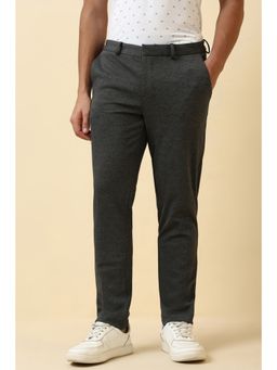 Allen Solly - Men Grey Textured Casual Trousers