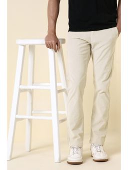 Allen Solly - Men Beige Solid Casual Trousers