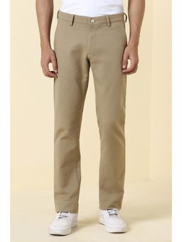 Allen Solly - Men Beige Solid Casual Trousers