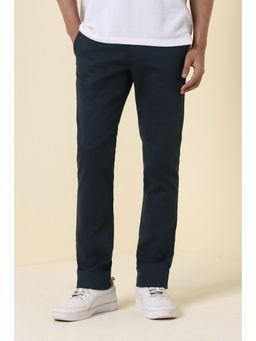 Allen Solly - Men Navy Solid Casual Trousers