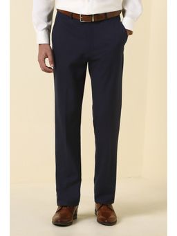 Allen Solly - Men Navy Solid Formal Trousers
