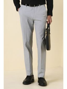 Allen Solly - Men Grey Textured Formal Trousers