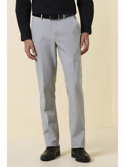 Allen Solly - Men Grey Textured Formal Trousers