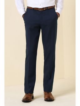 Allen Solly - Men Navy Textured Formal Trousers